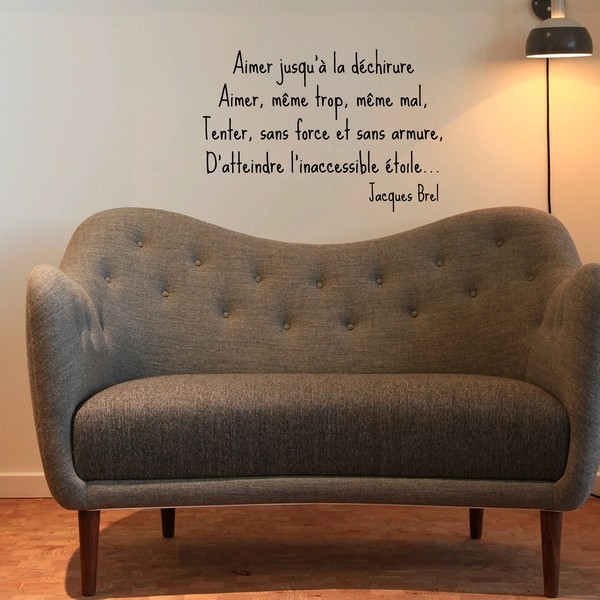 Voorbeeld van de muur stickers: Aimer - Jacques Brel